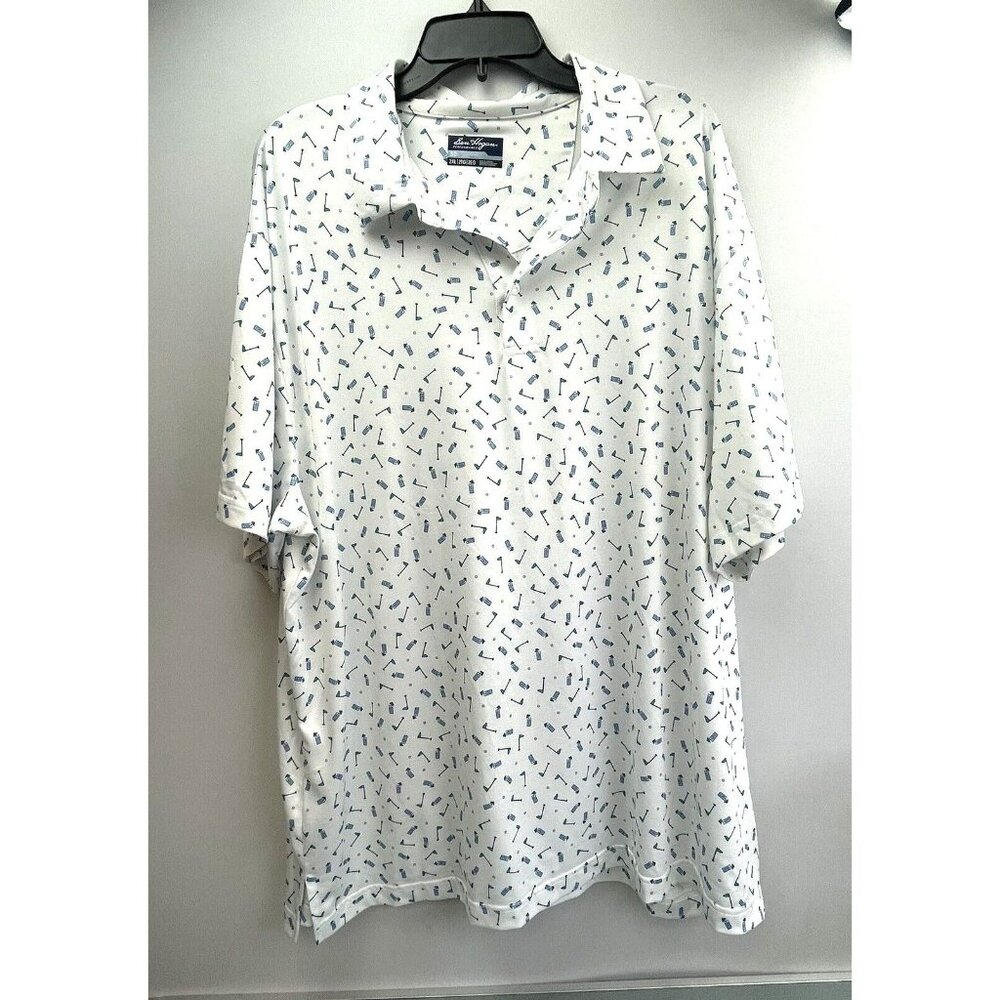 Ben Hogan Men's Golf  Flag & Drink Print Polo Shirt Size 2XL